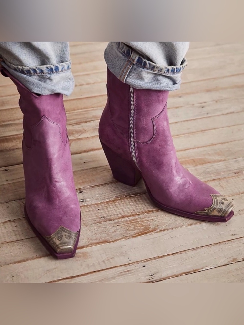 Free People Brayden Western Boot | Orchid | 6.5/36.5 - Picture 2 of 8